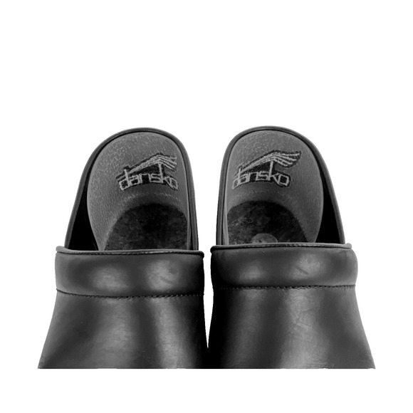 Dansko Leather Clogs Women's 40 Black Matte Classics Comfort Flats Work 9 - 9.5 - Picture 6 of 7